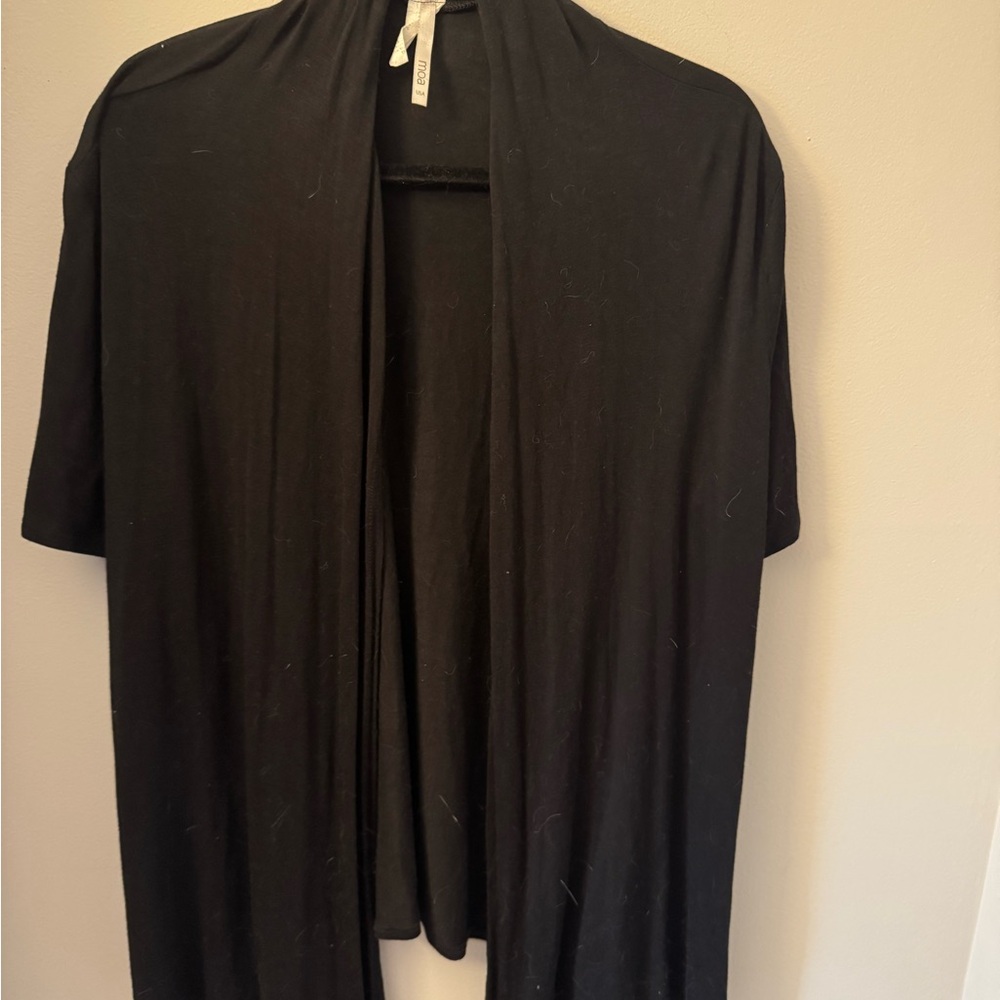 MOA USA Black Open Front Cardigan